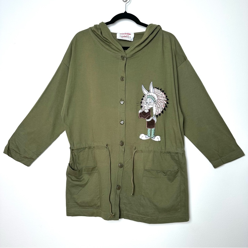 Vintage Warner Bros. Georgya Studio Paris Embroidered Bugs Bunny Hooded Jacket